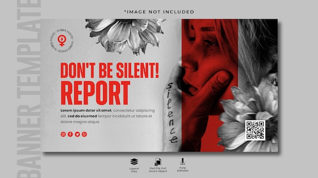 PSD international day for the elimination of violence against women banner template