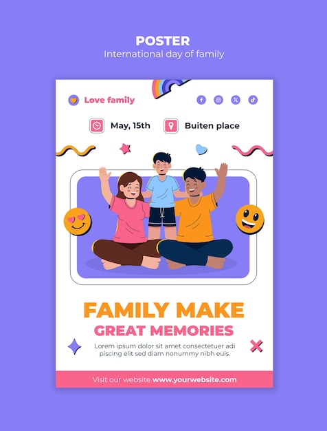 International day of families  template design