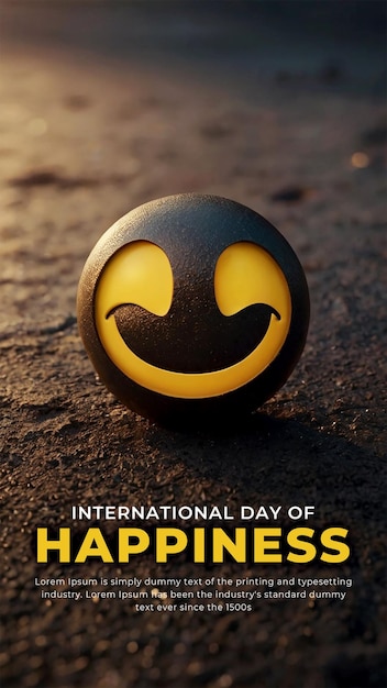 PSD international day of happiness background