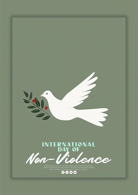 International day of nonviolence template background