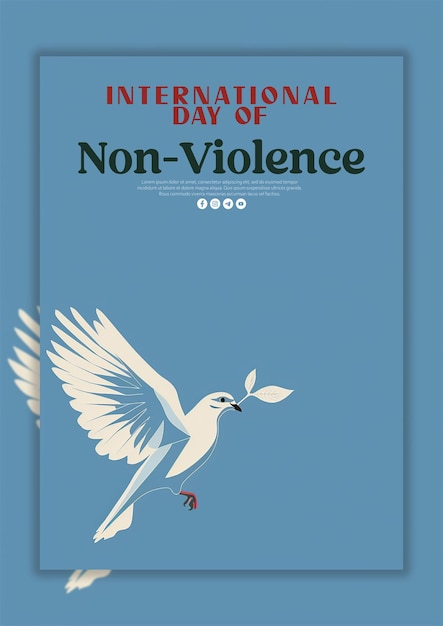 International day of nonviolence template background