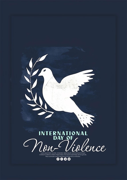 International day of nonviolence template background