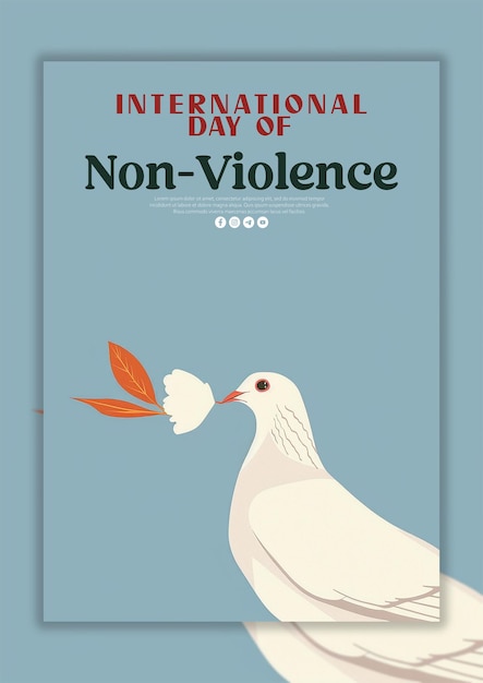 PSD international day of nonviolence template background