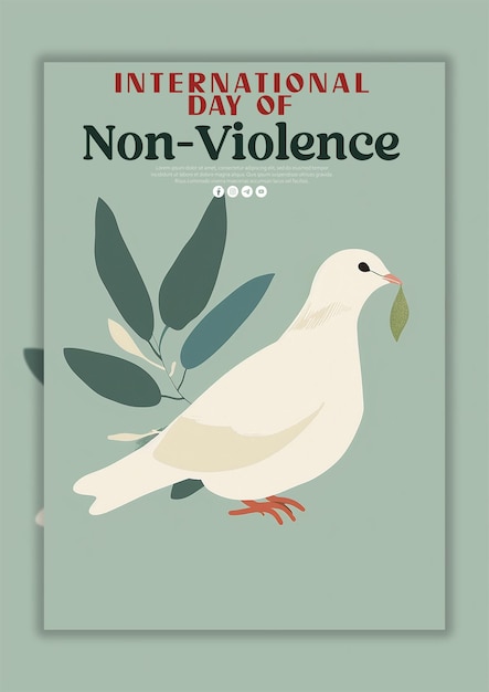 International day of nonviolence template background