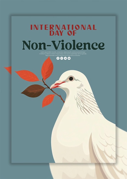 International day of nonviolence template background