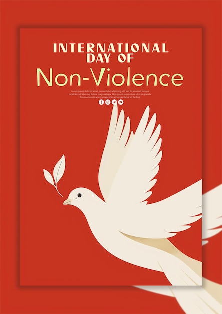 International day of nonviolence template background