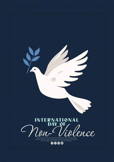 International day of nonviolence template background