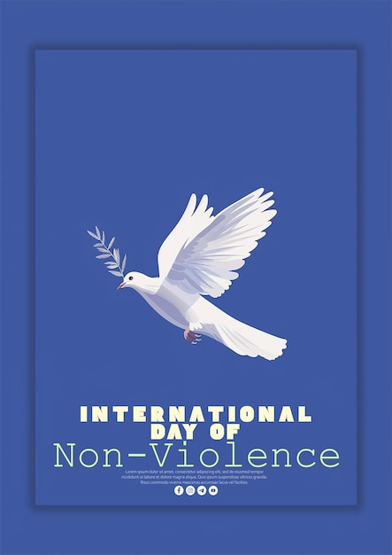 International day of nonviolence template background