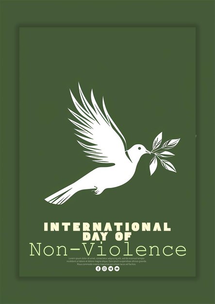 International day of nonviolence template background