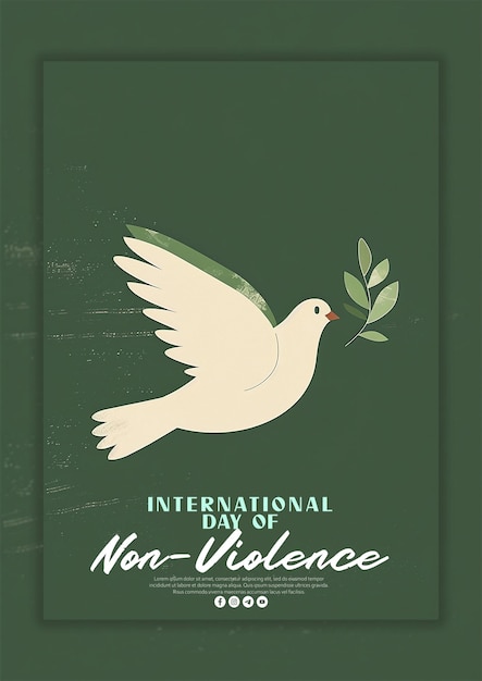 International day of nonviolence template background