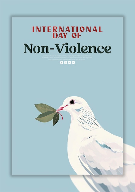 International day of nonviolence template background