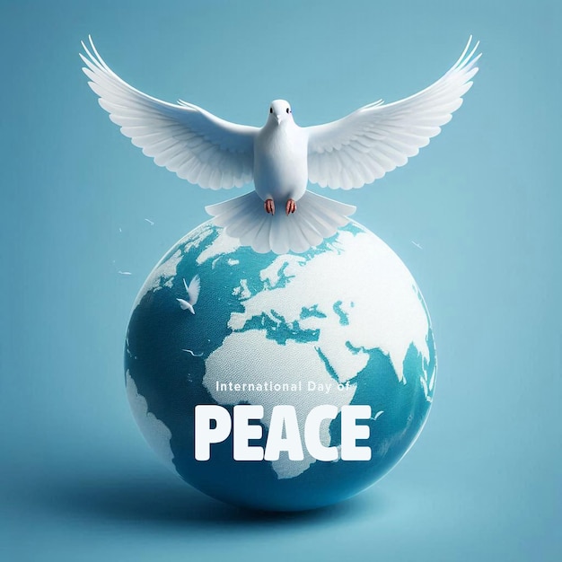 International Day of Peace with Dove PSD Banner Design