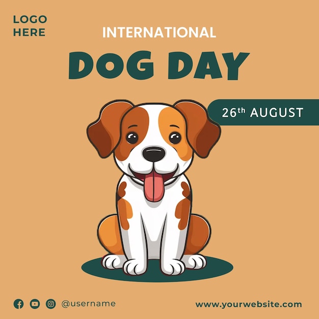 International Dog Day social Media Post