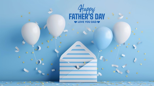 PSD international happy fathers day greeting card template