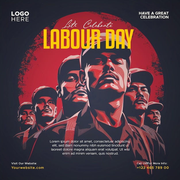 International Labour Day 1st May social media instagram post template