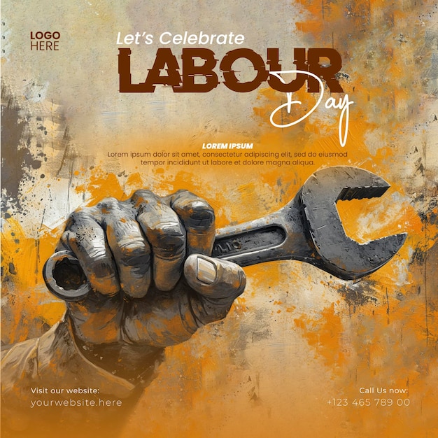 International Labour Day 1st May social media post template