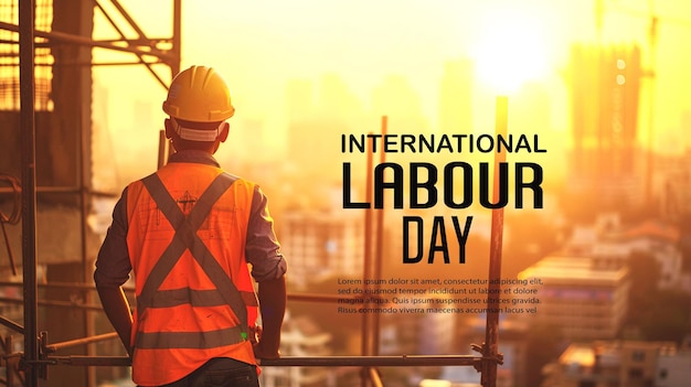 International labour day banner design template