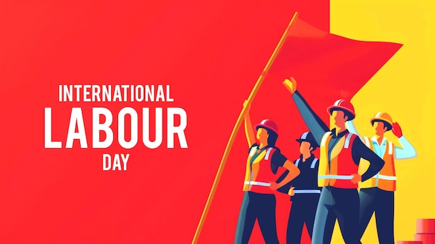 International labour day banner design template