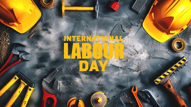 International labour day banner design template