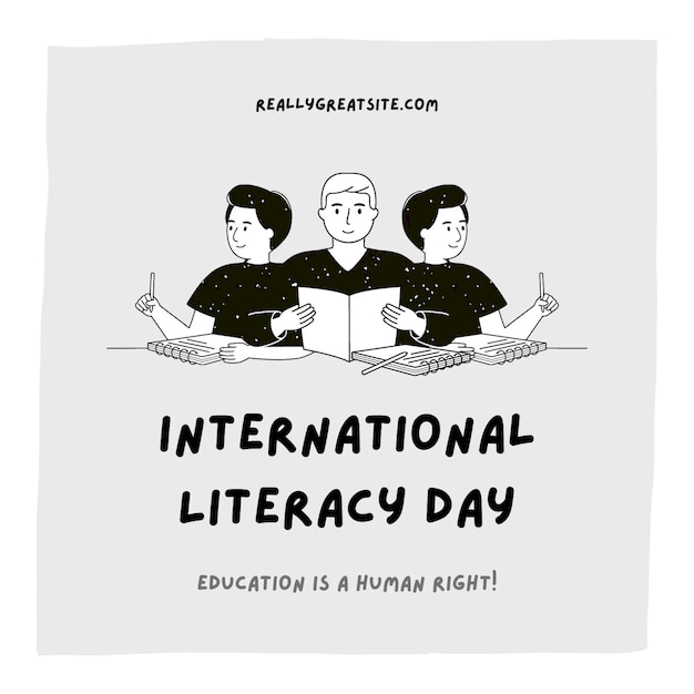 PSD international literacy day template design