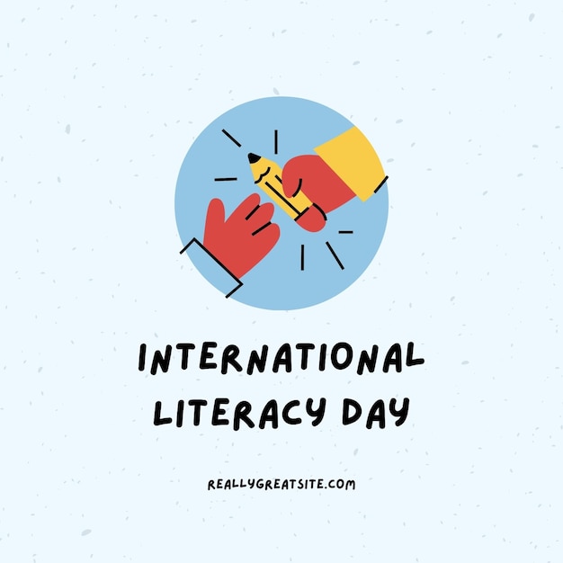 PSD international literacy day template design