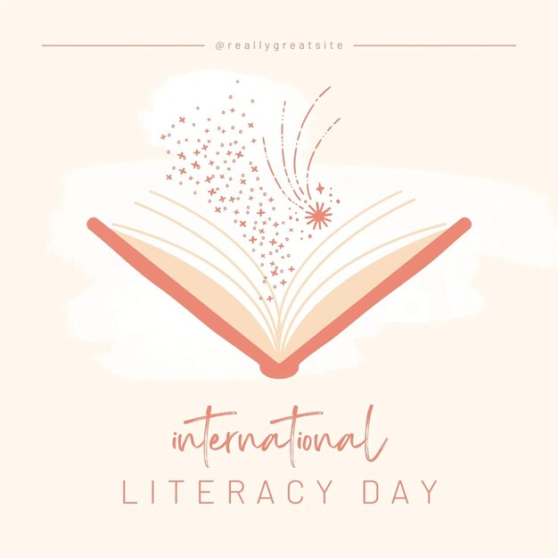 PSD international literacy day template design