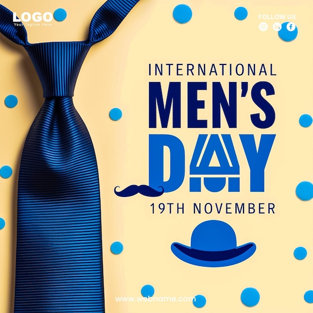 PSD international mens day banner design