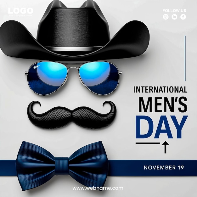 PSD international mens day banner design