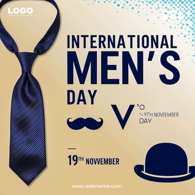 PSD international mens day banner design