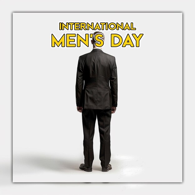 International mens day concept background for social media post design