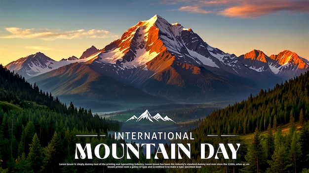 International Mountain Day background illustration