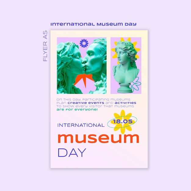 PSD international museum day template design