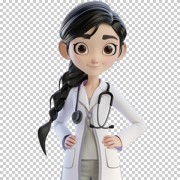 International nurses day female doctor with stethoscope doctor day health day isolated background