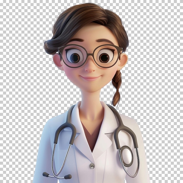 International nurses day female doctor with stethoscope doctor day health day isolated background