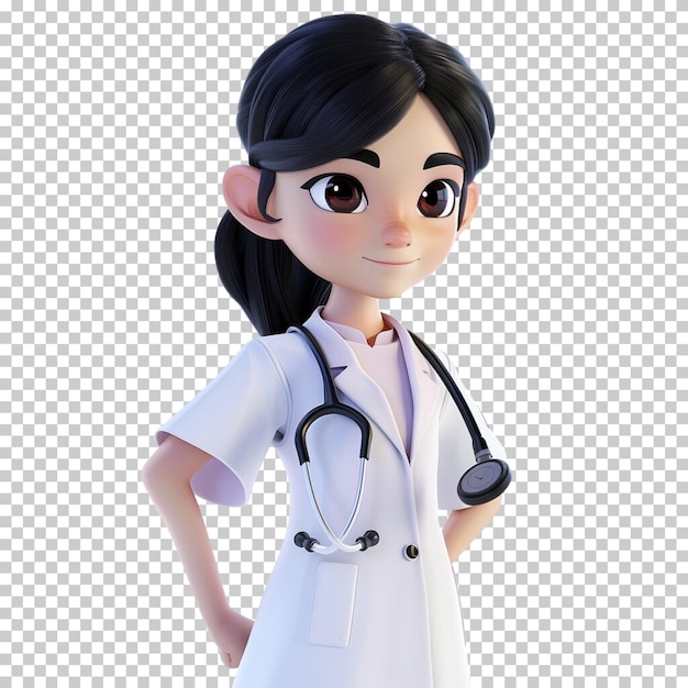 International nurses day female doctor with stethoscope doctor day health day isolated background