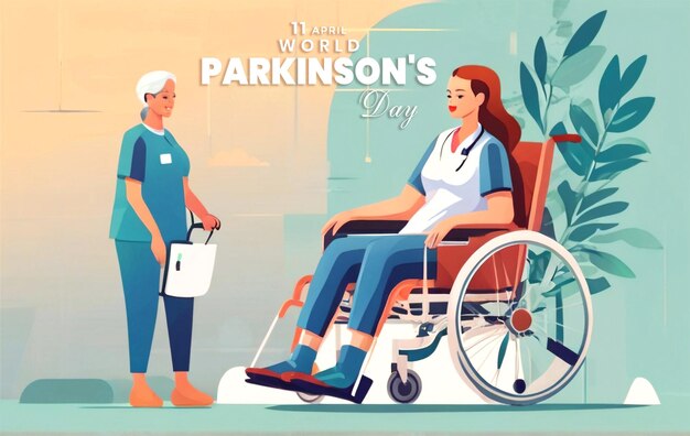 international Parkinsons Disease Awareness Month with social media banner Template Design