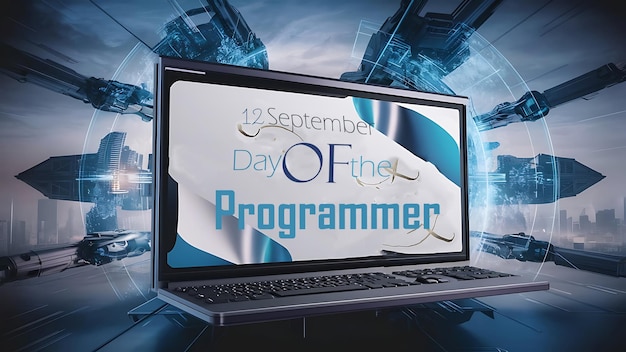 International Programmer day Templet computer background on September12th