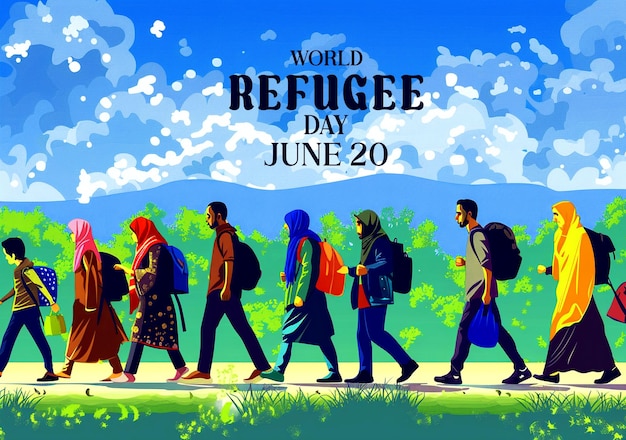 international refugee day banner design