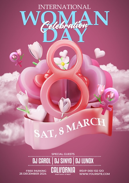 international women day celebration flyer