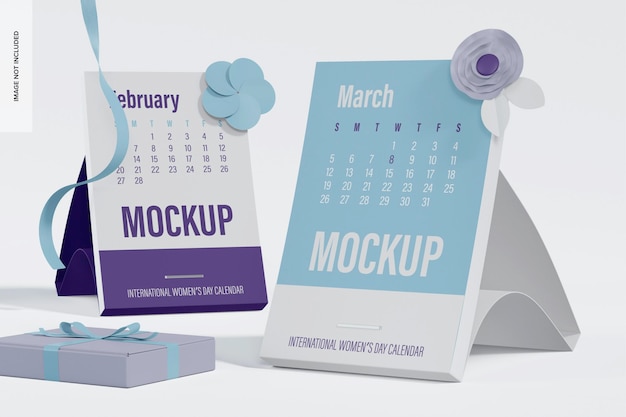 International Womens Day Calendars Mockup