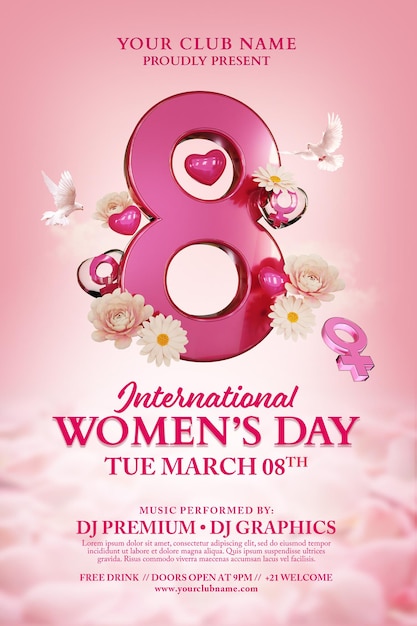 International Womens Day Flyer and Social Media Template