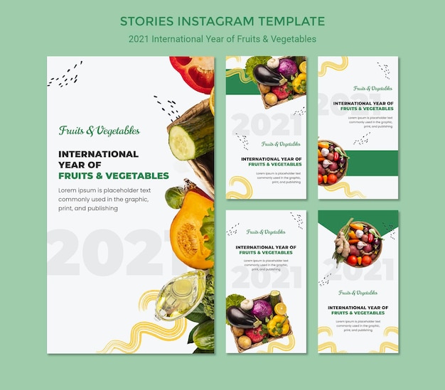 International year of fruits and vegetables stories template