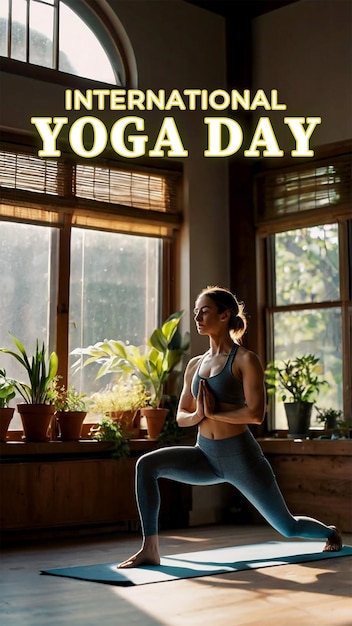 PSD international yoga day background