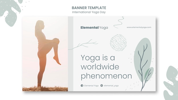 International yoga day banner