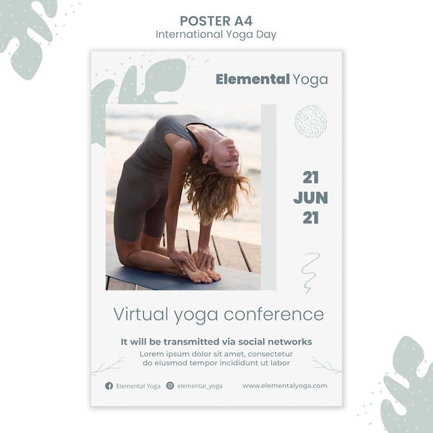 PSD international yoga day poster