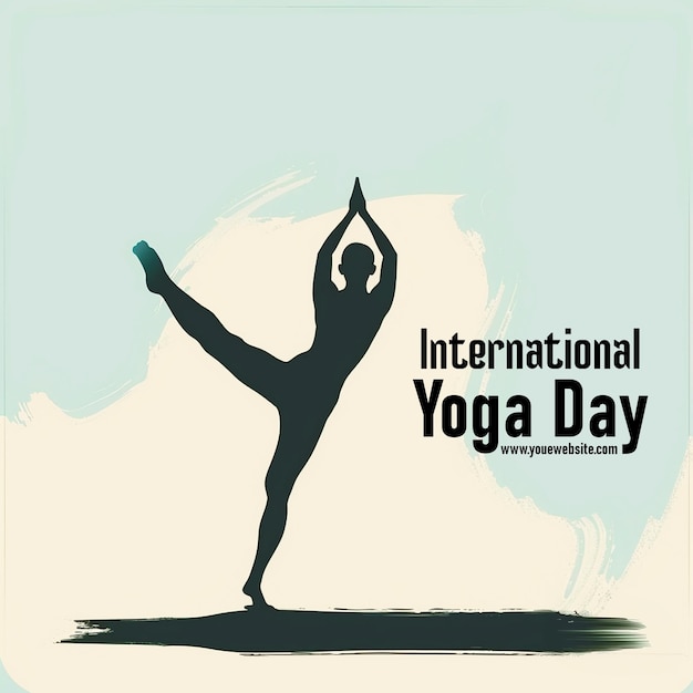 international yoga day with a woman doing yoga