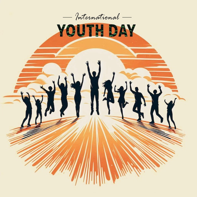 an International Youth Day Background in PSD file