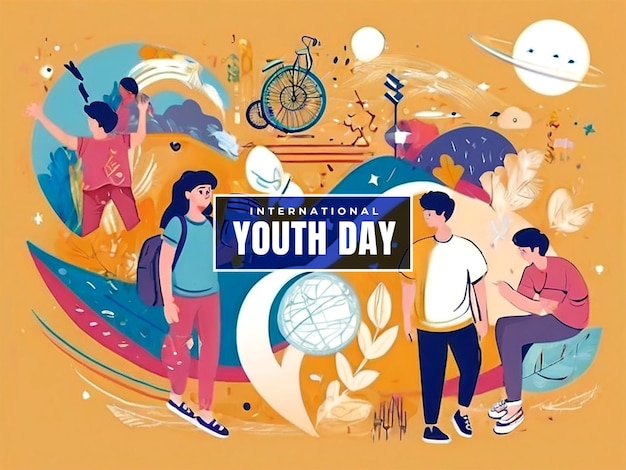 PSD international youth day celebration bakground