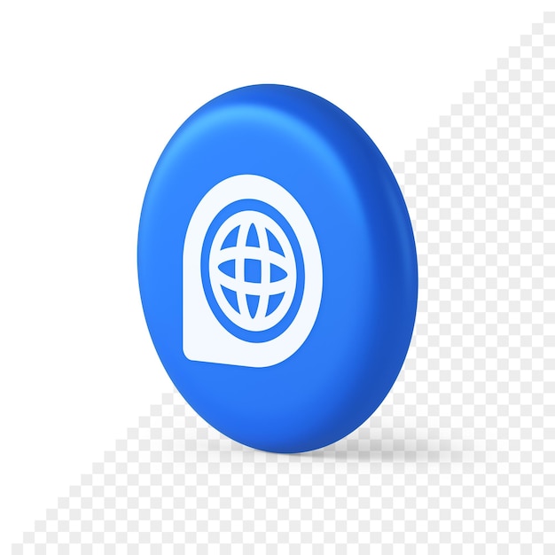 Internet access connection pointer button web address global cyberspace communication 3d isometric icon