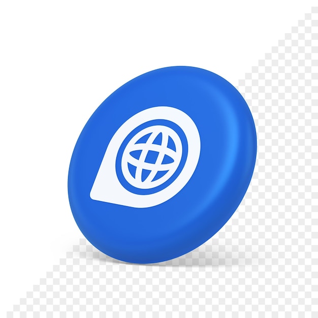 Internet access connection pointer button web address global cyberspace communication 3d side view icon